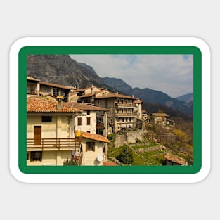 Poffabro Village in North East Italy Sticker